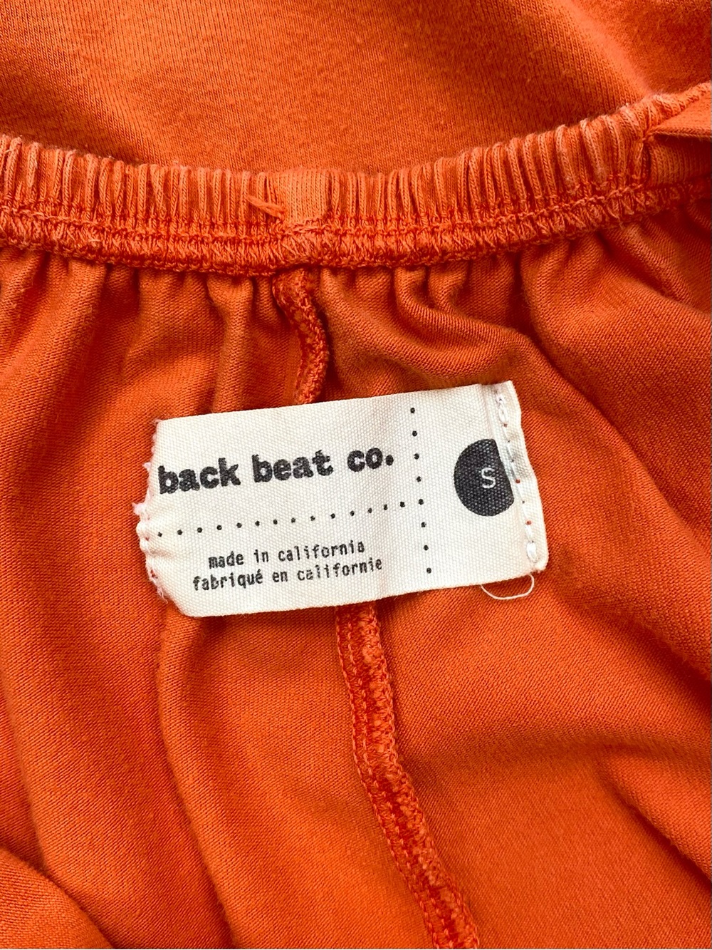 Back Beat Co Organic Cotton Easy Jumpsuit Blood Orange, Size S - Picture 5 of 8